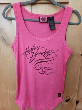 Pink Ribbon Edition with Black Harley Davidson Logo The Front